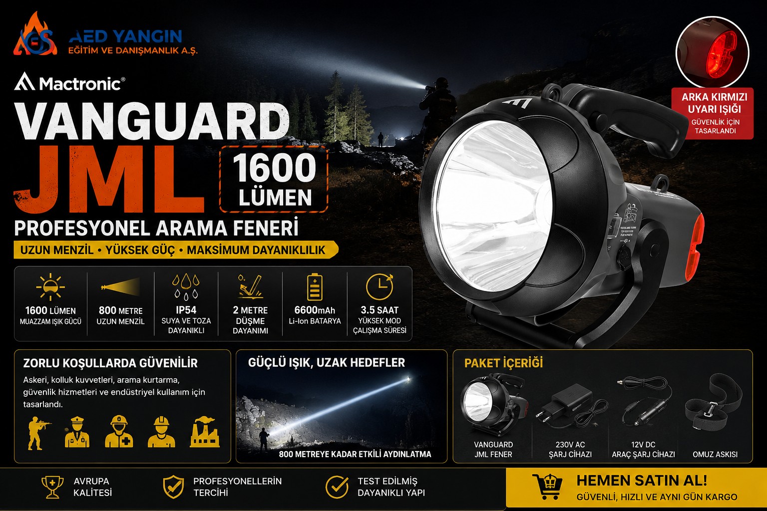 MACTRONIC VANGUARD JML Fener, 1600 LÜMEN