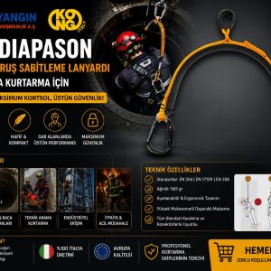 Kong Diapason Teknik Arama Kurtarma için Kazazede Duruş Sabitleme Lanyardı 216SET000KK