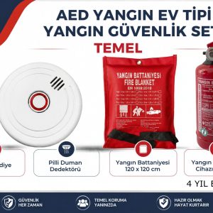 AED Yangın Ev Tipi Yangın Güvenlik Seti – TEMEL PAKET